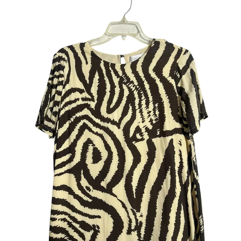 COREY LYNN CALTER‎ x ANTHROPOLOGIE Zebra Maxi Tee Midi Shirt Dress